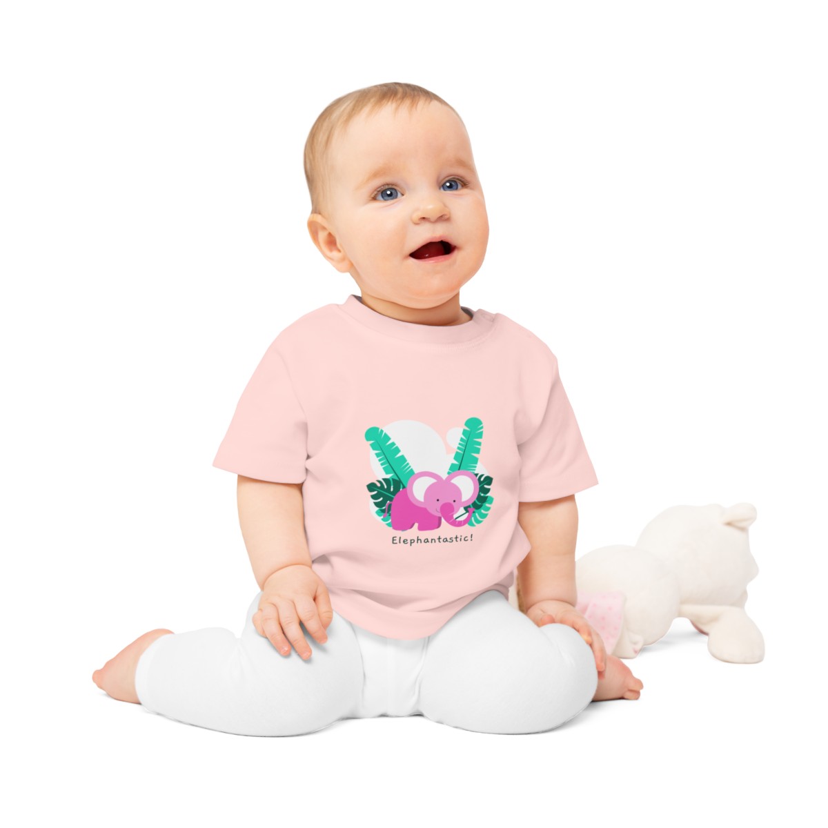 t shirt bambini da 0 a 3 anni in cotone organico con elefante elephantastic 1750243115 35068