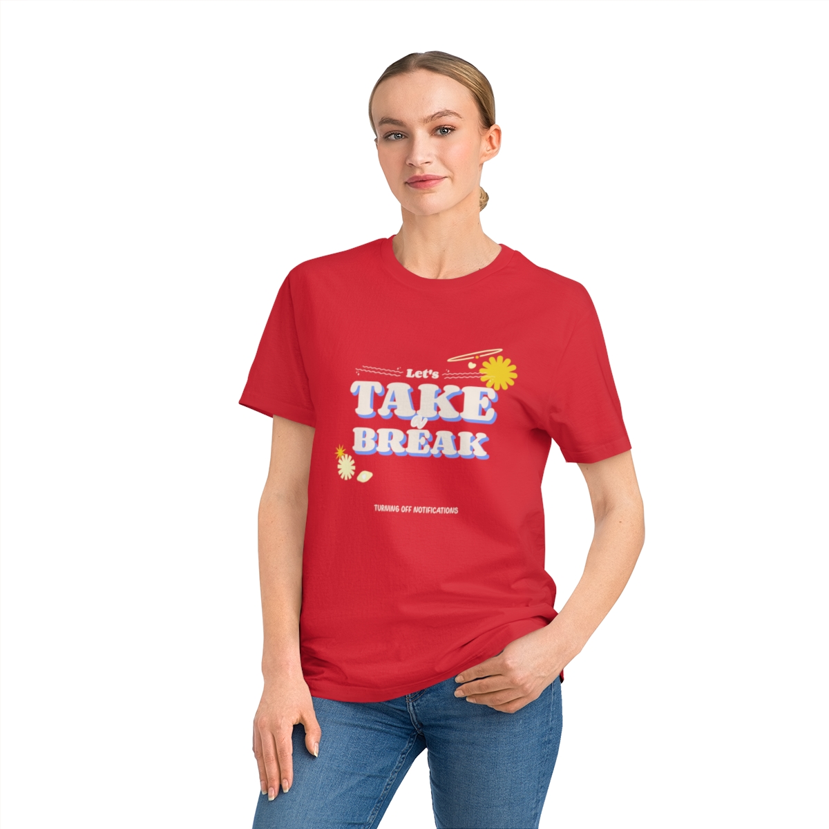 t shirt donna in cotone organico lets take a break 1750243394 52737