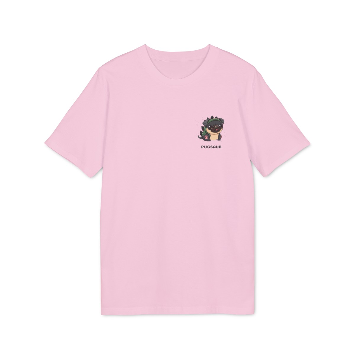 t shirt unisex in cotone organico con cane pugsaur 1750244320 26333