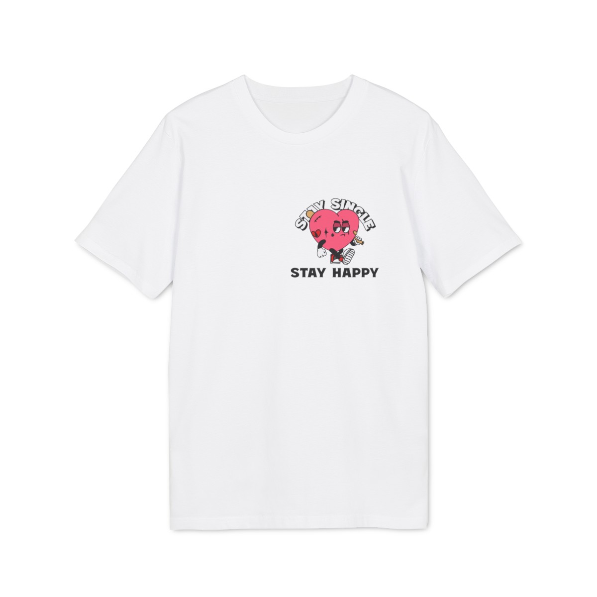 t shirt unisex in cotone organico con cuore stay single stay happy 1719055024 54759