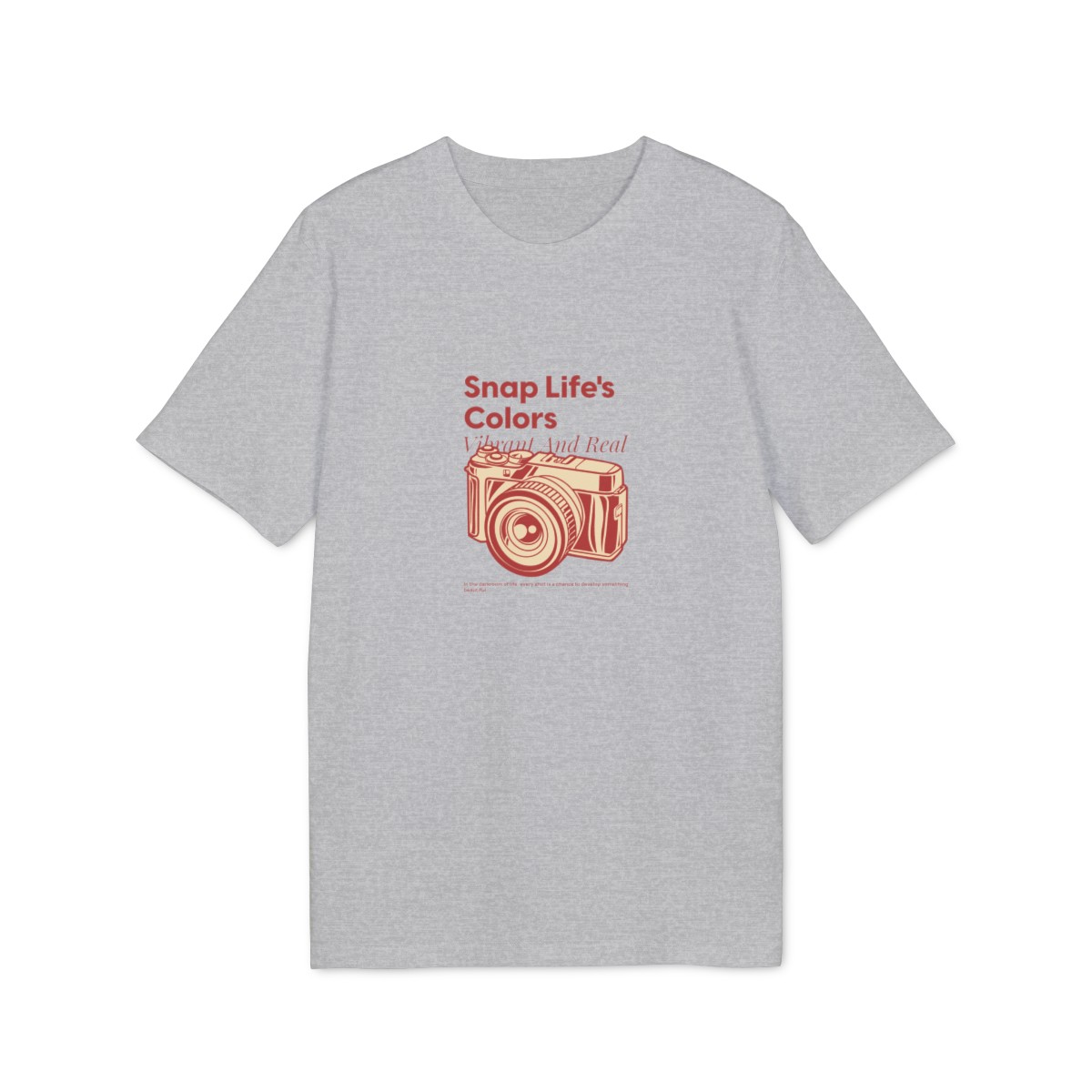 unisex t shirt in organic cotton with camera snap lifes colors vibrant and real 1750243390 54608