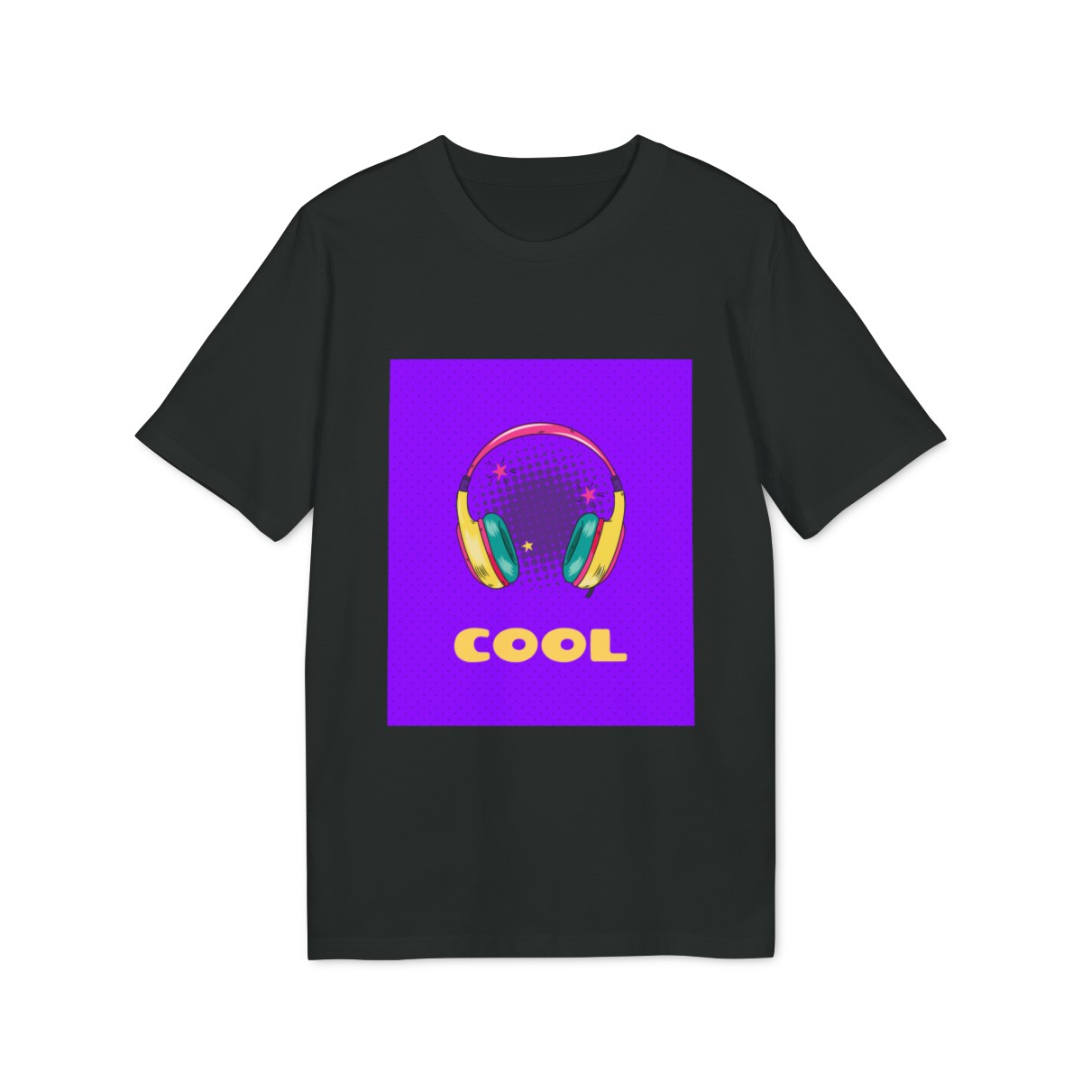 t shirt unisex in cotone organico musica con cuffie cool 1750243803 32607