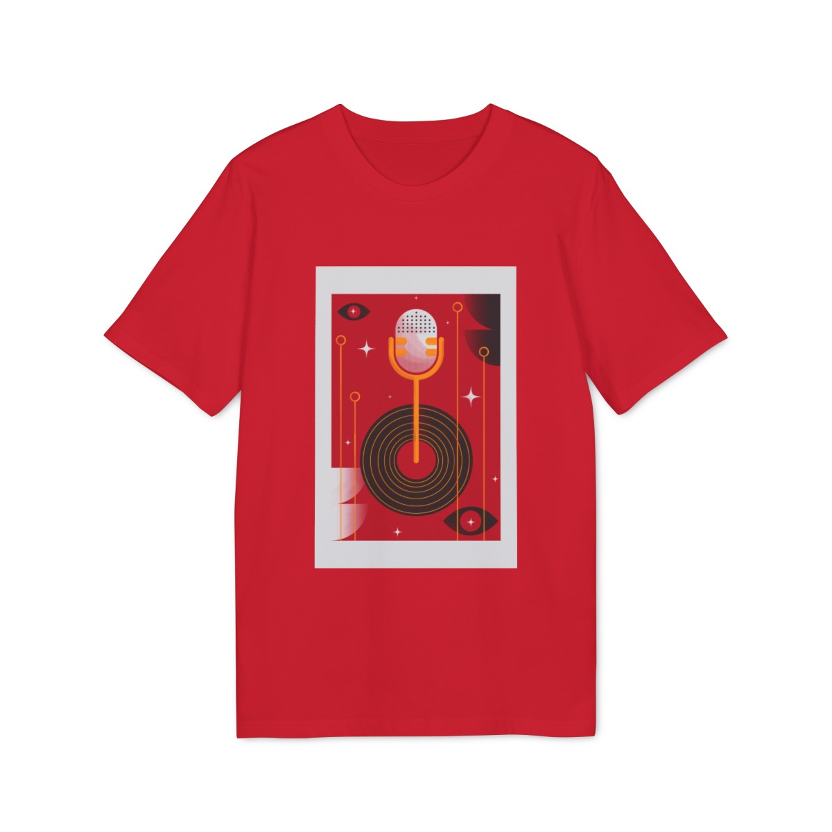 t shirt unisex in cotone organico musica con microfono stilizzato 1750243804 32470