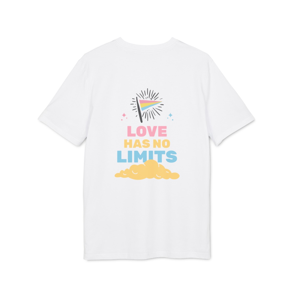 t shirt unisex in cotone organico pride fronte retro love as no limits 1750244329 22085