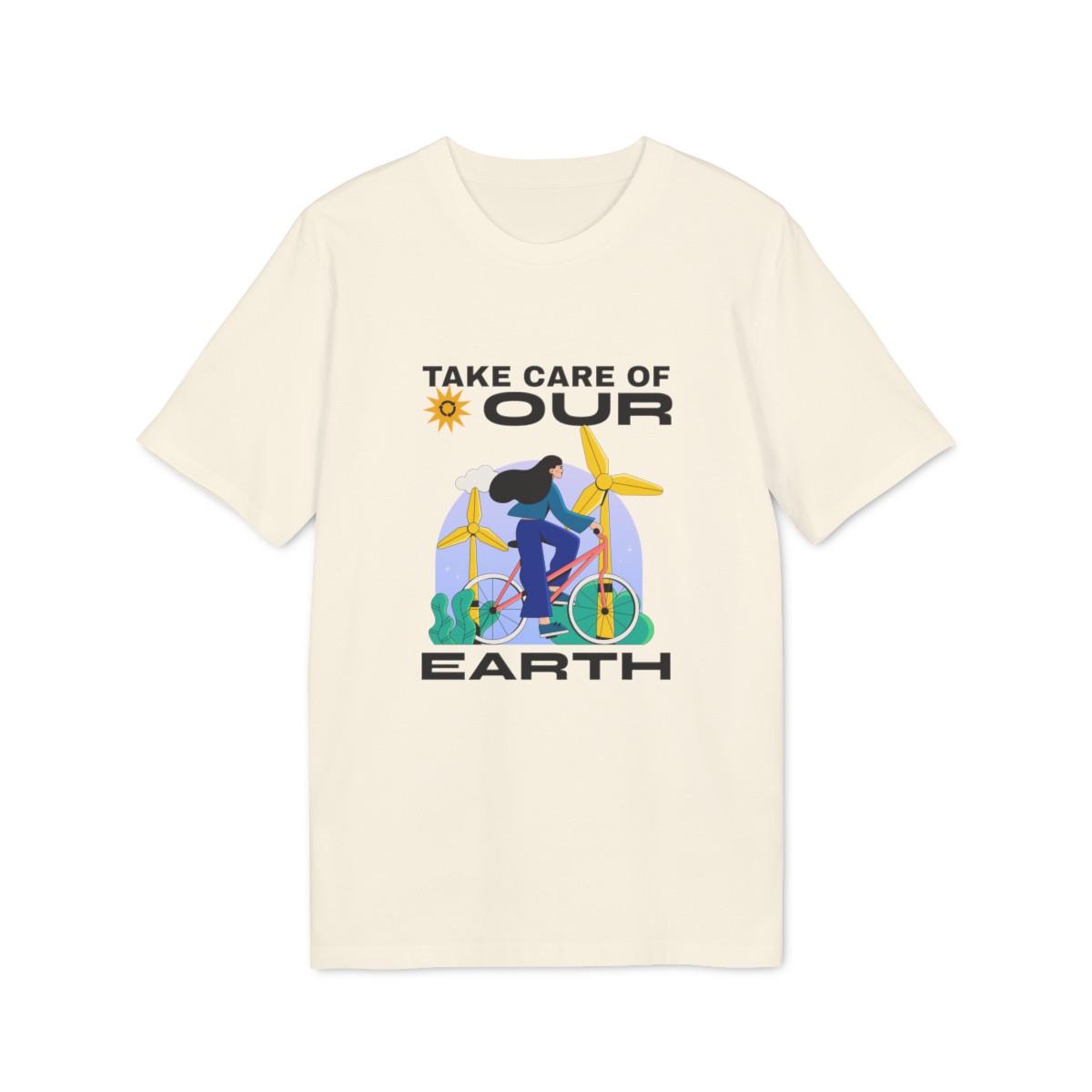 t shirt unisex in cotone organico take care of our earth 1750244318 28312