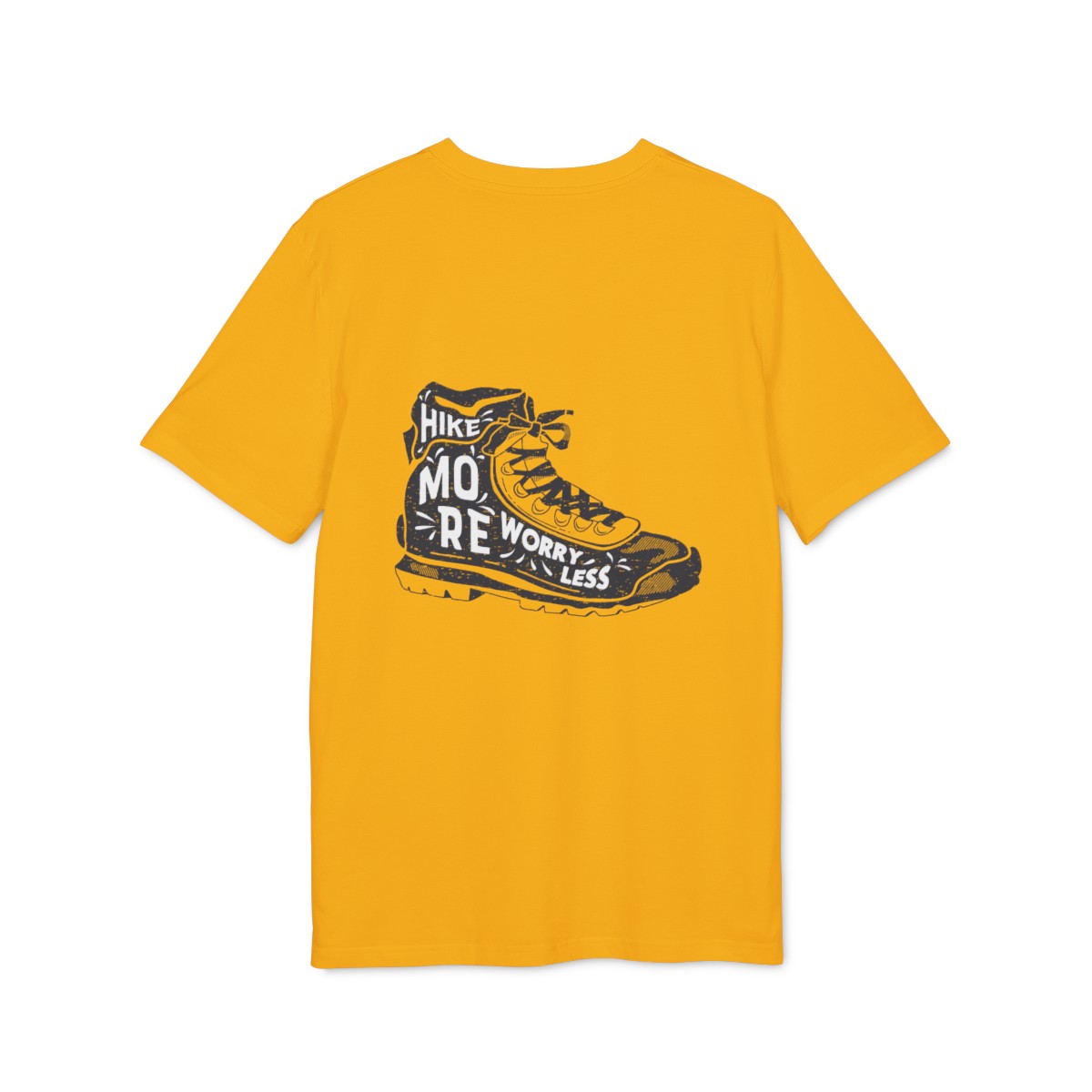 t shirt unisex in cotone organico trekking fronte retro hike more worry less 1750244325 23775