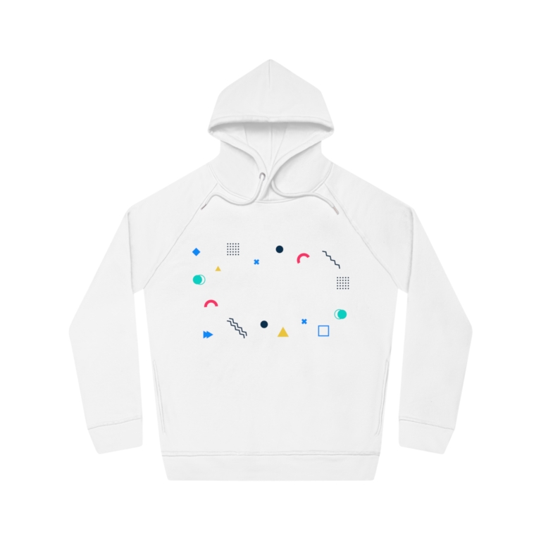 Felpa Unisex in Cotone Organico Ilustrazioni Geometriche Astratte